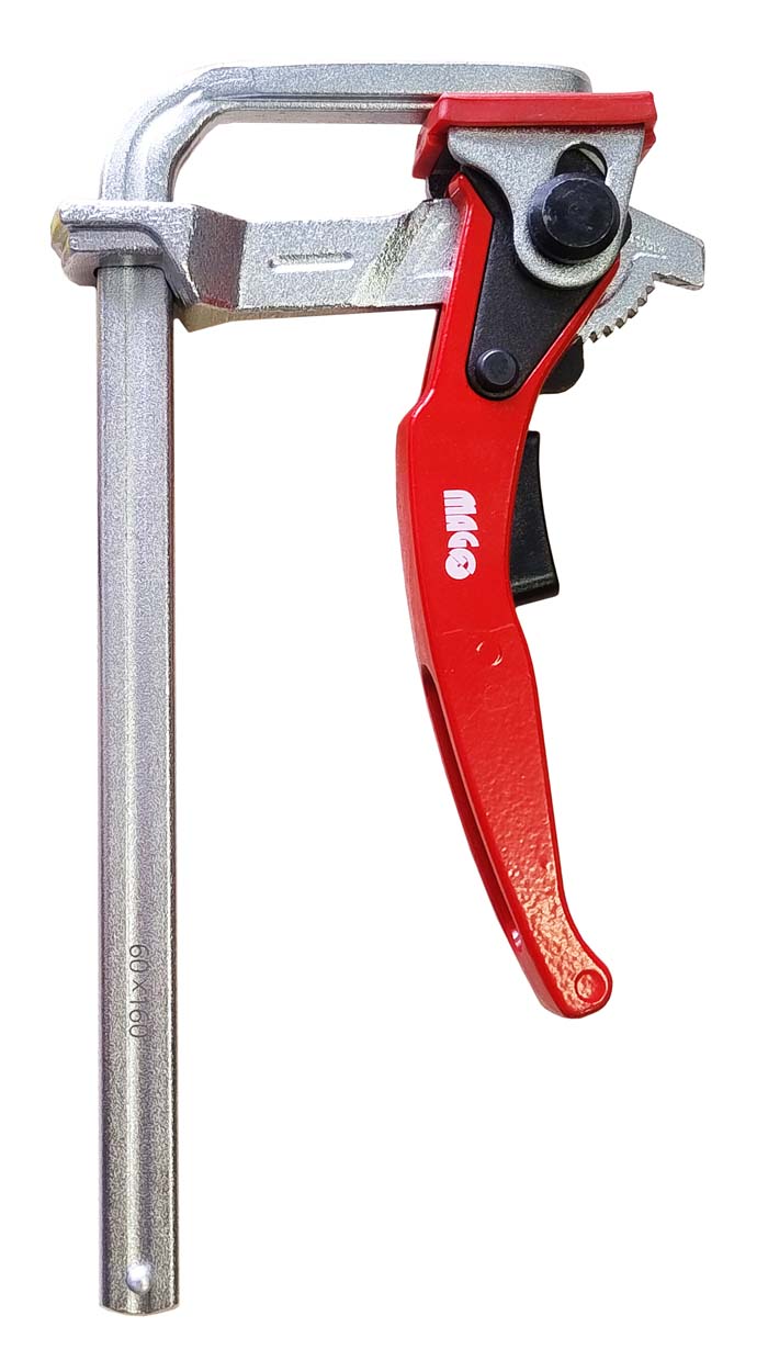 Steel lever clamp 160x60mm for guide rail