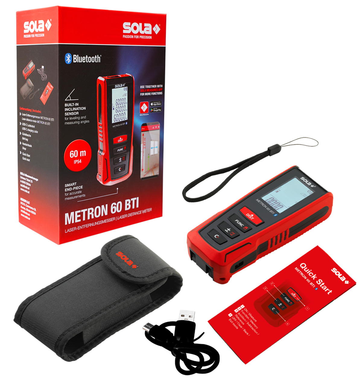 SOLA - METRON 60 BTI  - Laser distance meter 60m BTI