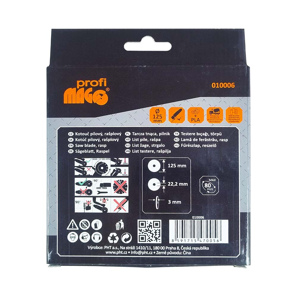 Magg Profi - Saw/rasp disc - for angle grinders 125 x 3 x 22.2 mm