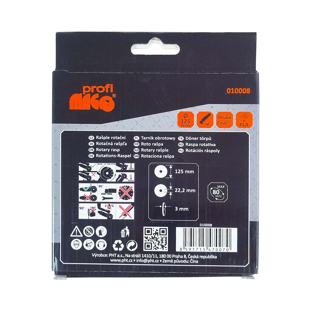 Magg Profi - Rotary rasp 125x22,2mm - 3 mm rough