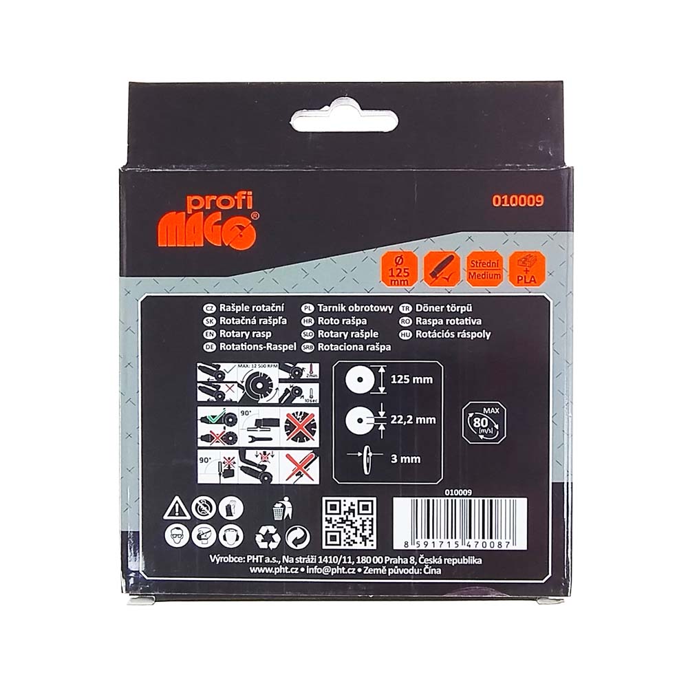 Magg Profi - Rotary rasp 125x22,2mm - 3 mm medium-coarse