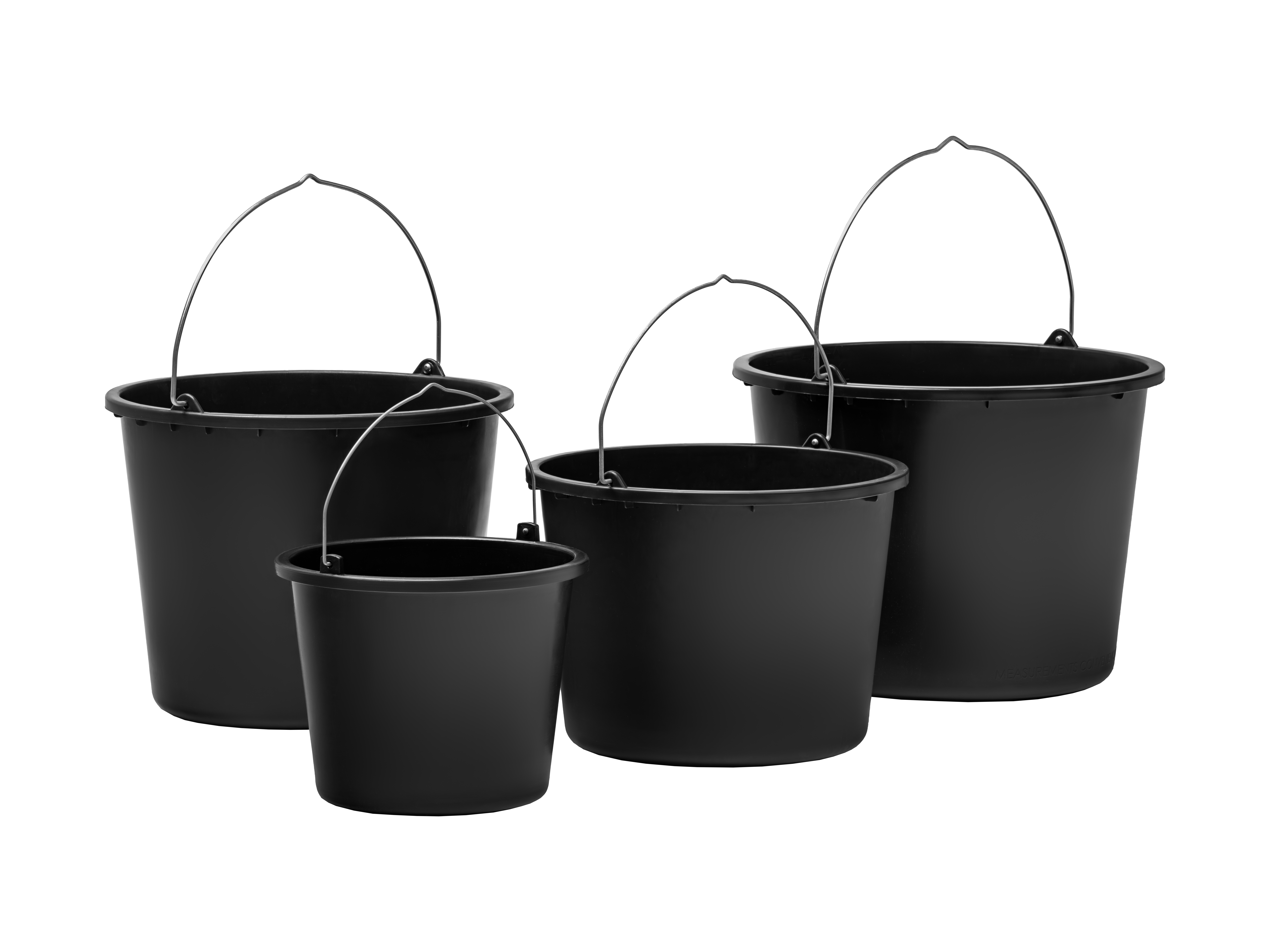 Construction bucket with handle 16l – black