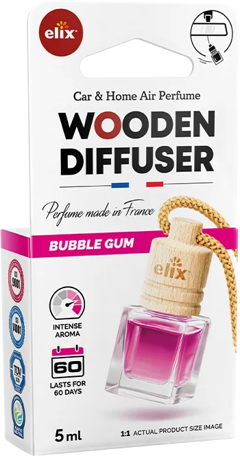 WOODEN DIFFUSER - Air freshener with wooden lid Bubble Gum