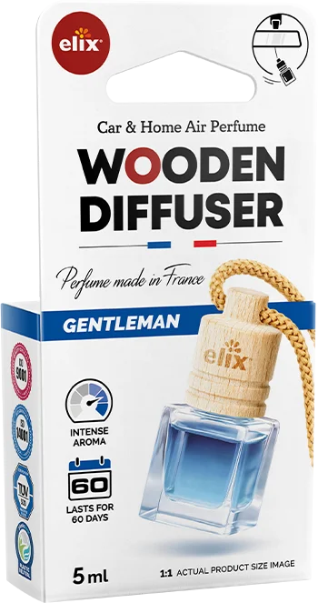 WOODEN DIFFUSER - Air freshener with wooden lid Gentleman